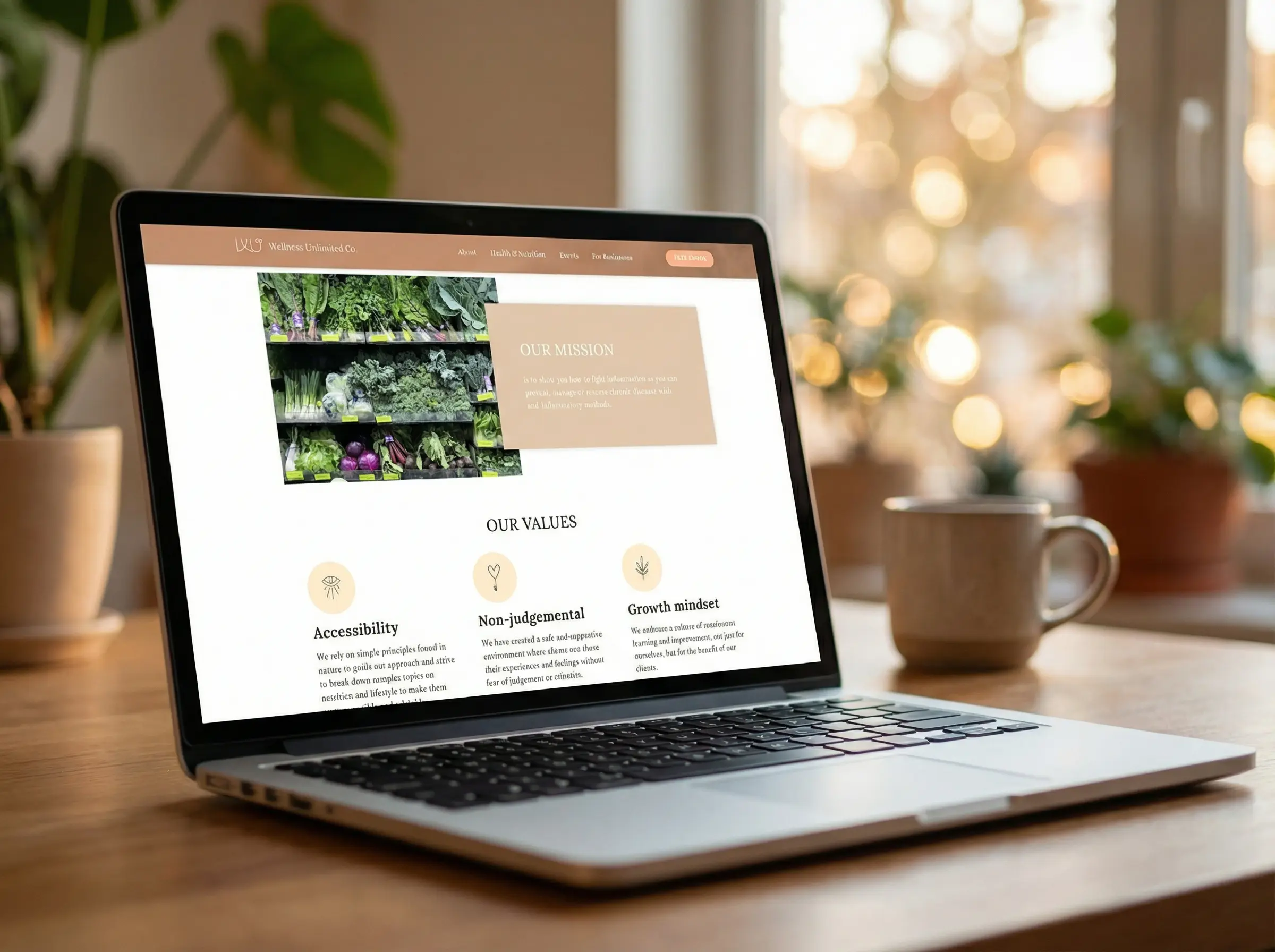 Wellness Unlimited Co brand identity and website design